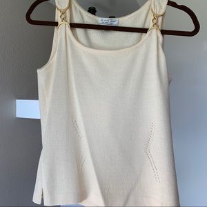 St. John Cream Sweater Tank